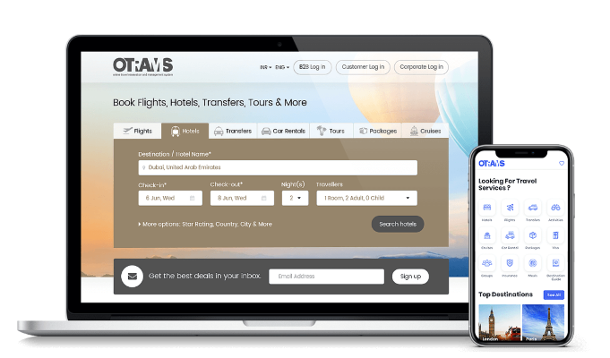 OTRAMS Travel ERP Software, Travel Reservation System